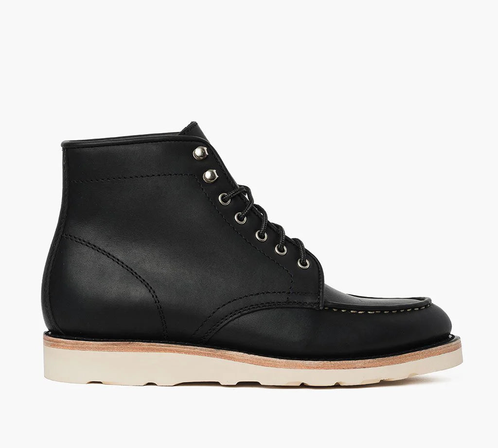 Moc toe boots cuir véritable