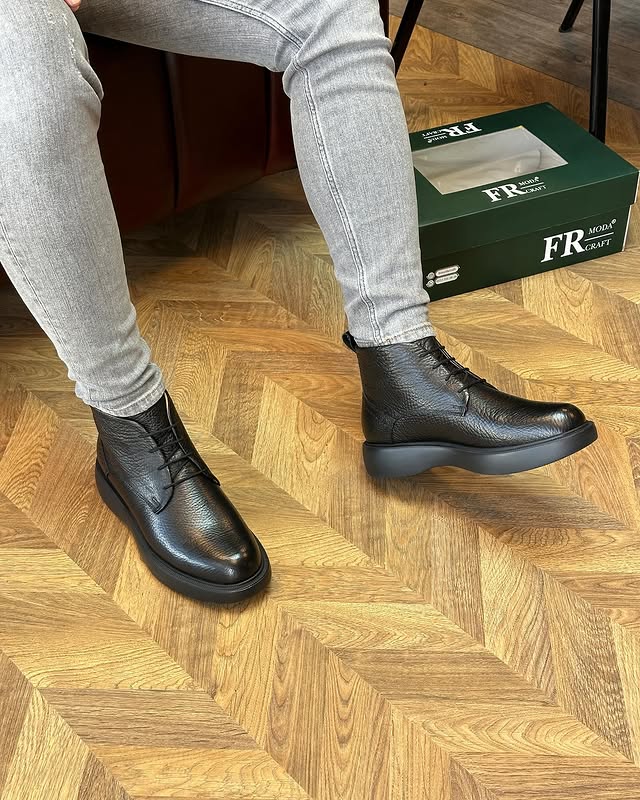 Boots en cuir véritable