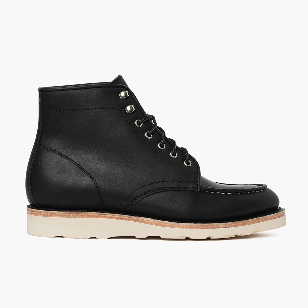 Moc toe boots cuir véritable