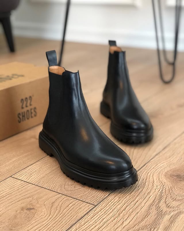 Boots en cuir véritable