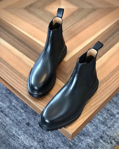 Boots en cuir véritable
