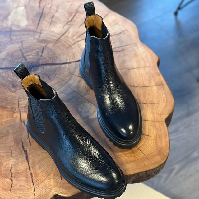 Boots en cuir véritable