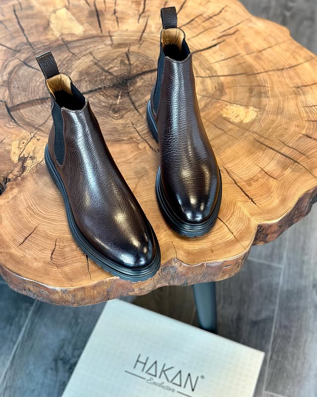 Boots en cuir véritable