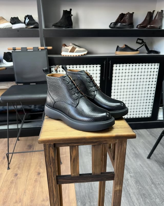 Boots en cuir véritable
