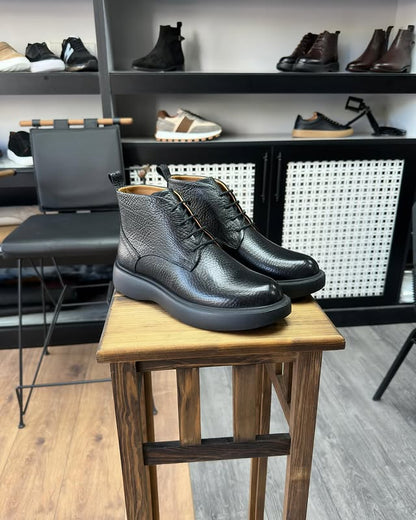 Boots en cuir véritable