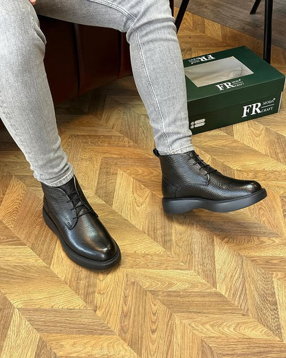 Boots en cuir véritable