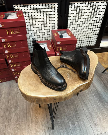 Boots en cuir véritable