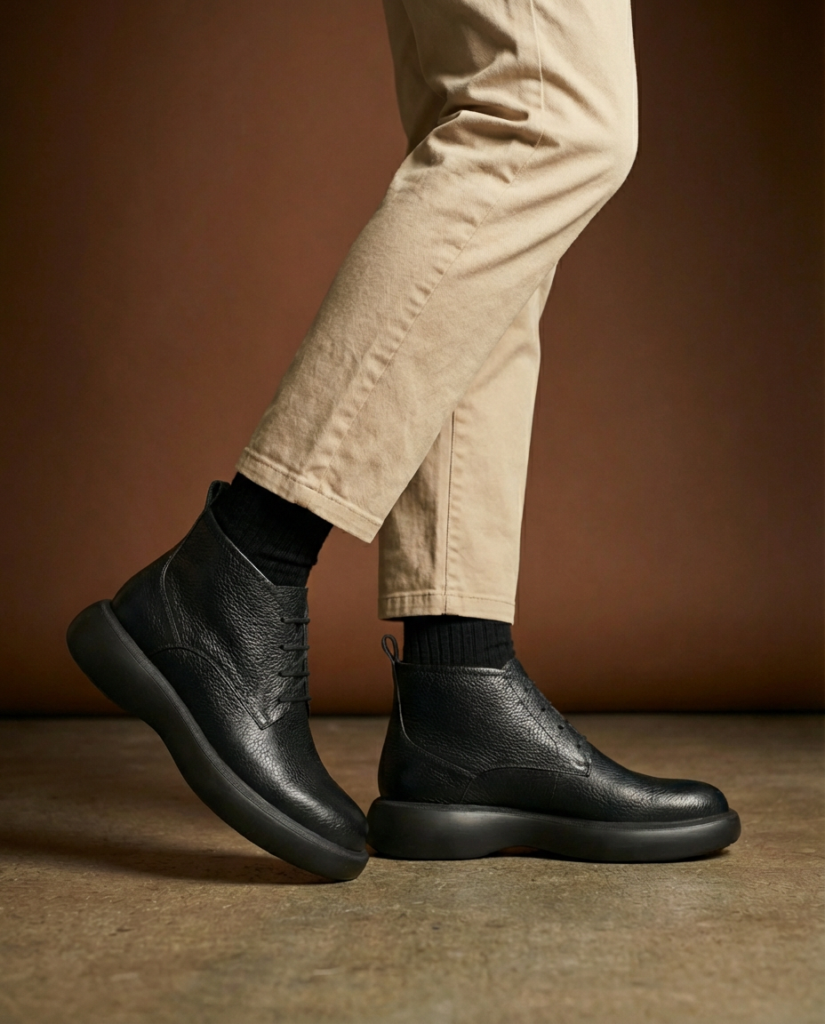 Boots en cuir véritable